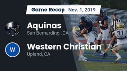 Recap: Aquinas   vs. Western Christian  2019