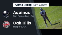 Recap: Aquinas   vs. Oak Hills  2019