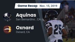 Recap: Aquinas   vs. Oxnard  2019