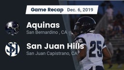 Recap: Aquinas   vs. San Juan Hills  2019