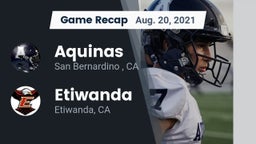 Recap: Aquinas   vs. Etiwanda  2021