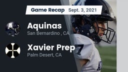 Recap: Aquinas   vs. Xavier Prep  2021