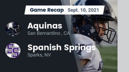 Recap: Aquinas   vs. Spanish Springs  2021