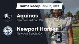 Recap: Aquinas   vs. Newport Harbor  2021