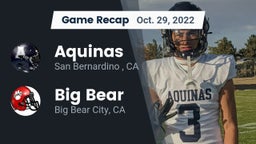 Recap: Aquinas   vs. Big Bear  2022