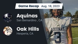Recap: Aquinas   vs. Oak Hills  2023