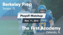 Matchup: Berkeley Prep High vs. The First Academy 2016