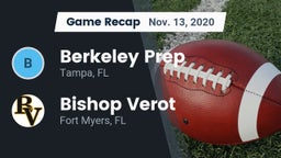 Recap: Berkeley Prep  vs. Bishop Verot  2020
