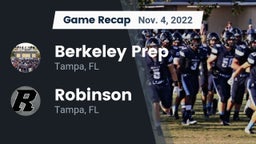 Recap: Berkeley Prep  vs. Robinson  2022