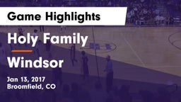 Holy Family  vs Windsor  Game Highlights - Jan 13, 2017