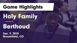 Holy Family  vs Berthoud  Game Highlights - Jan. 9, 2018