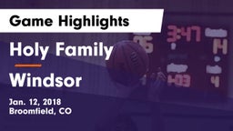 Holy Family  vs Windsor  Game Highlights - Jan. 12, 2018