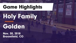 Holy Family  vs Golden  Game Highlights - Nov. 30, 2018
