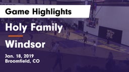 Holy Family  vs Windsor  Game Highlights - Jan. 18, 2019