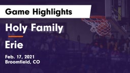 Holy Family  vs Erie  Game Highlights - Feb. 17, 2021