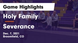 Holy Family  vs Severance  Game Highlights - Dec. 7, 2021