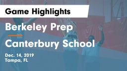 Berkeley Prep  vs Canterbury School Game Highlights - Dec. 14, 2019