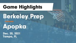 Berkeley Prep  vs Apopka  Game Highlights - Dec. 20, 2021