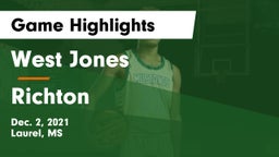 West Jones  vs Richton  Game Highlights - Dec. 2, 2021
