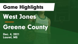 West Jones  vs Greene County  Game Highlights - Dec. 4, 2021