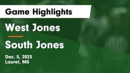 West Jones  vs South Jones  Game Highlights - Dec. 5, 2023