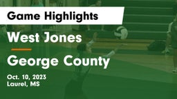 West Jones  vs George County  Game Highlights - Oct. 10, 2023