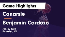 Canarsie  vs Benjamin Cardozo Game Highlights - Jan. 8, 2022