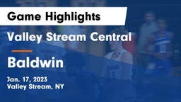 Valley Stream Central  vs Baldwin  Game Highlights - Jan. 17, 2023