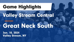 Valley Stream Central  vs Great Neck South  Game Highlights - Jan. 10, 2024