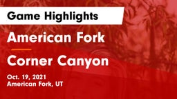 American Fork  vs Corner Canyon  Game Highlights - Oct. 19, 2021