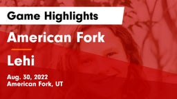American Fork  vs Lehi  Game Highlights - Aug. 30, 2022