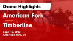 American Fork  vs Timberline  Game Highlights - Sept. 10, 2022