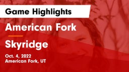 American Fork  vs Skyridge  Game Highlights - Oct. 4, 2022