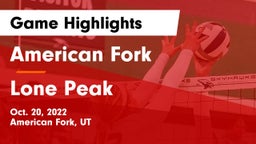 American Fork  vs Lone Peak  Game Highlights - Oct. 20, 2022