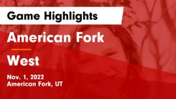 American Fork  vs West  Game Highlights - Nov. 1, 2022