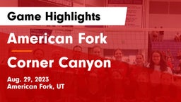American Fork  vs Corner Canyon  Game Highlights - Aug. 29, 2023