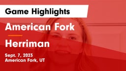 American Fork  vs Herriman  Game Highlights - Sept. 7, 2023