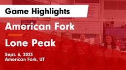 American Fork  vs Lone Peak  Game Highlights - Sept. 6, 2023