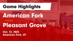 American Fork  vs Pleasant Grove  Game Highlights - Oct. 12, 2023