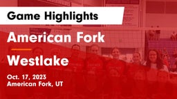 American Fork  vs Westlake  Game Highlights - Oct. 17, 2023