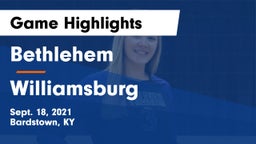 Bethlehem  vs Williamsburg   Game Highlights - Sept. 18, 2021