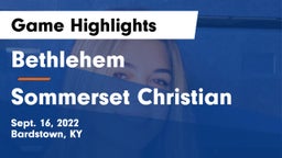 Bethlehem  vs Sommerset Christian Game Highlights - Sept. 16, 2022
