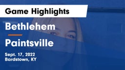 Bethlehem  vs Paintsville  Game Highlights - Sept. 17, 2022