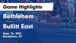 Bethlehem  vs Bullitt East  Game Highlights - Sept. 26, 2023