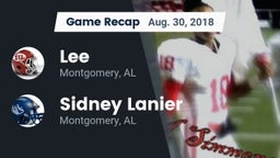 Recap: Lee  vs. Sidney Lanier  2018