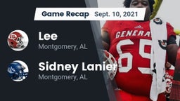 Recap: Lee  vs. Sidney Lanier  2021