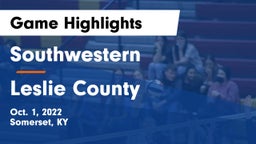Southwestern  vs Leslie County  Game Highlights - Oct. 1, 2022