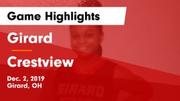 Girard  vs Crestview  Game Highlights - Dec. 2, 2019