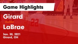 Girard  vs LaBrae  Game Highlights - Jan. 30, 2021