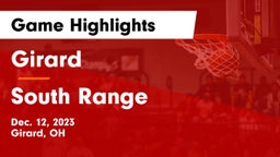 Girard  vs South Range Game Highlights - Dec. 12, 2023